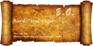 Baróthy Olga névjegykártya
