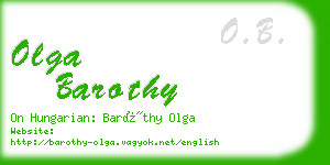 olga barothy business card